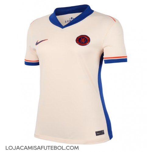 Camisa de Futebol Chelsea Equipamento Secundário Mulheres 2024-25 Manga Curta